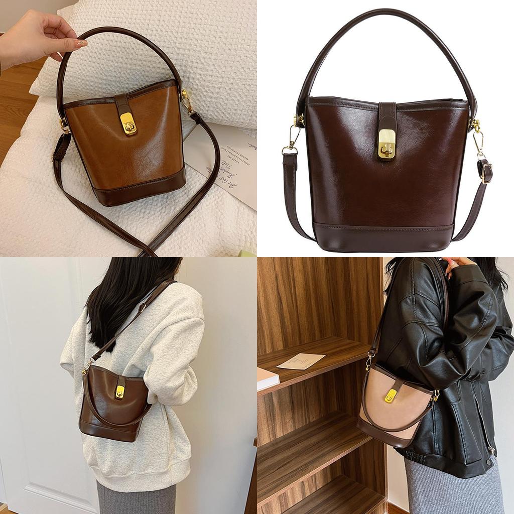 Модная женская сумка через плечо 2023 Новая Ретро Простая Сумка Кроссбоди Повседневный Уличный Стиль Трендовая Сумка-Ведро