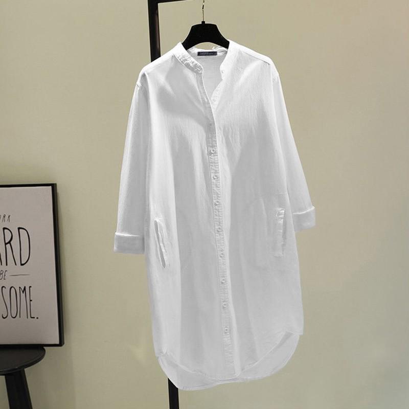 Women's Multi-color Cotton Long Sleeve Korean Style Layered Shirt - Spring/Autumn 2025