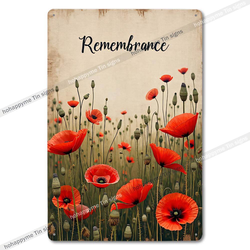 Retro Floral Metal Tin Signs Home Decor Wall Art Garden Farmhouse Country Kitchen Bathroom Living Room