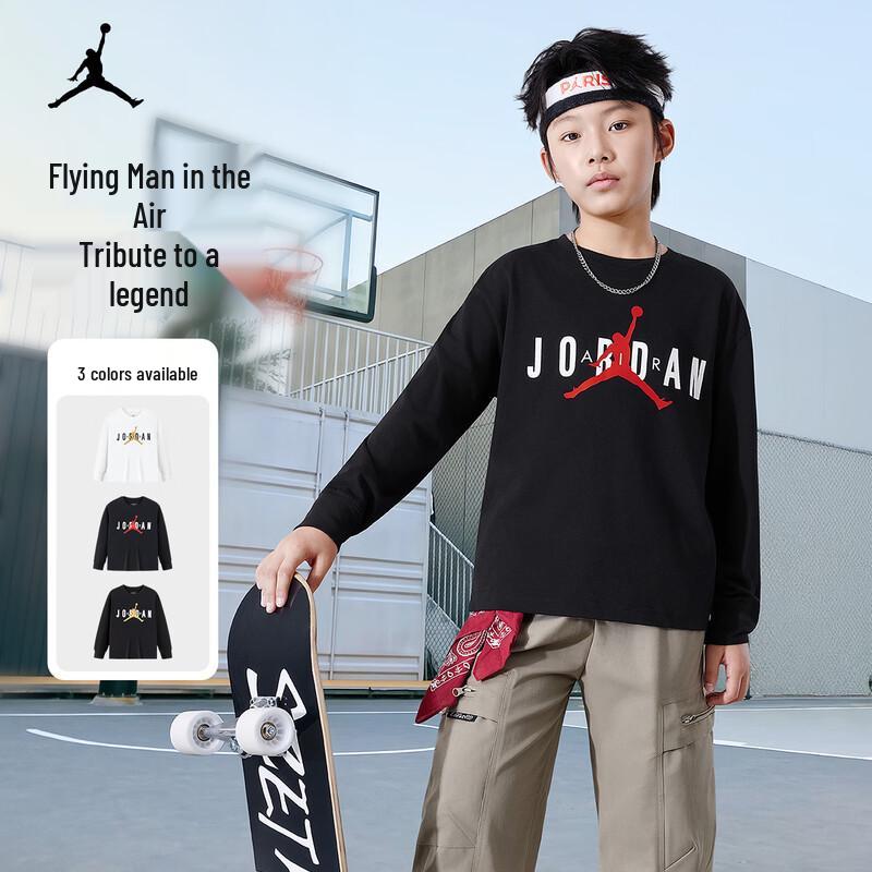 Jordan AJ Kids Long Sleeve Cotton T-Shirt