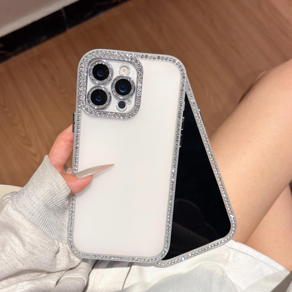 Эстетичный Сияющий Алмазный Чехол Для iPhone 16 15 14 13 12 Pro Max Plus 11 Полностью Стразы Конфетный Желейный Жесткий Акриловый Чехол