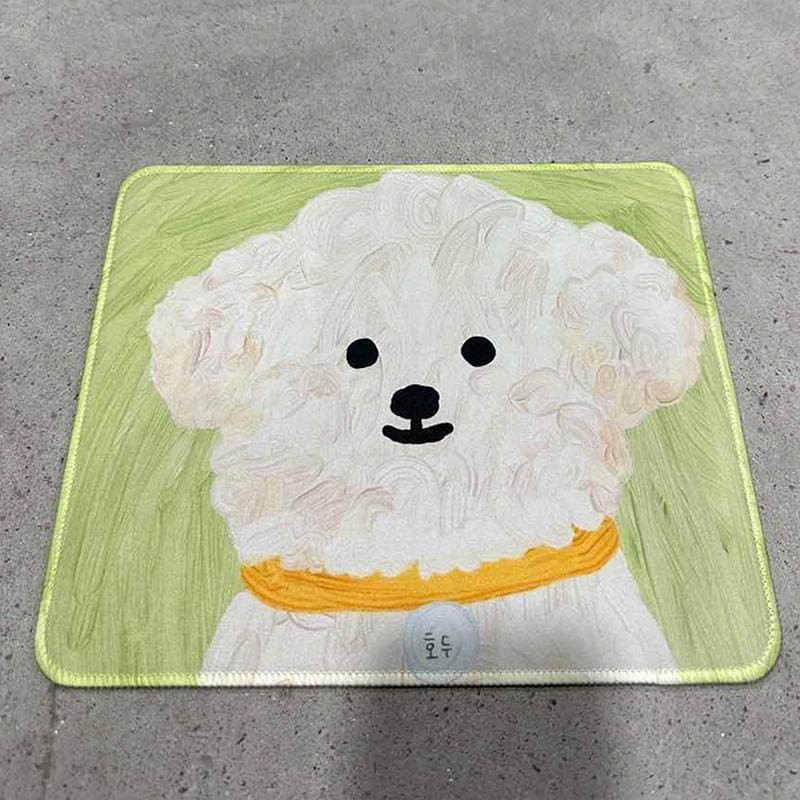 Cute Puppy Mouse Pad Anti-Slip Natural Rubber Lockedge Mousepad Cartoon Dog Office Home Laptop Computer Portable Small Mouse Mat