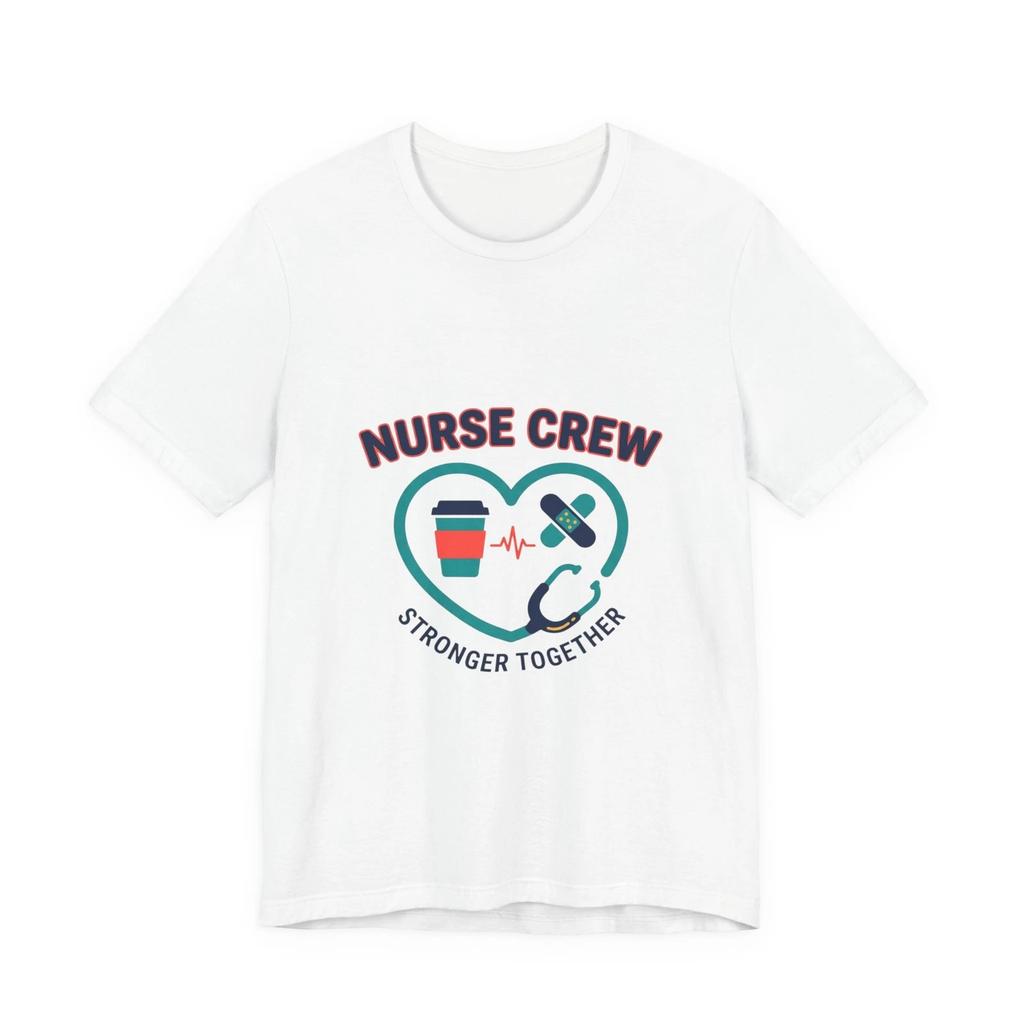 Футболка с надписью Nurse Crew | Футболка для медсестры RN, минималистичный стетоскоп