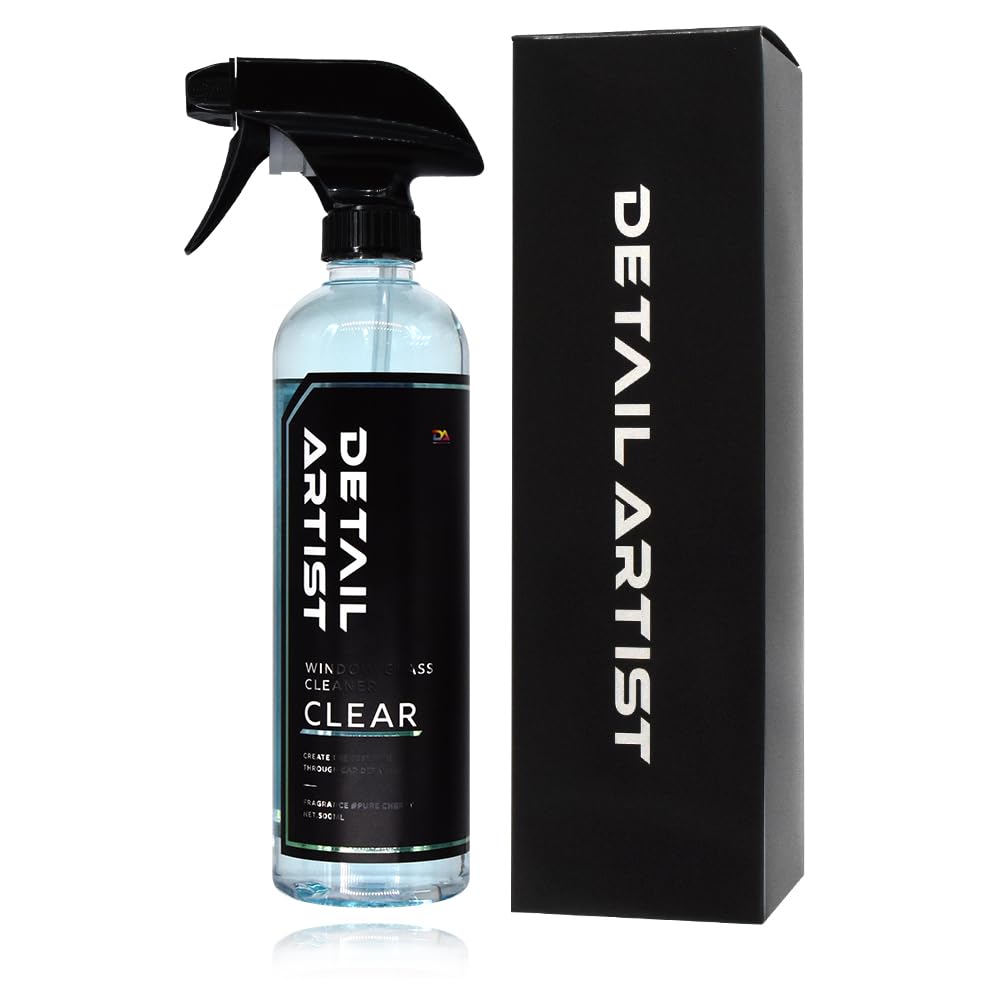 DETAILARTIST CLEAR удаляет отпечатки пальцев и масло для чистого оконного стекла, автомобильного масла, чистого вишневого цвета от Detail Artist "Ясный обзор" Очиститель, 500 мл, Мойка,