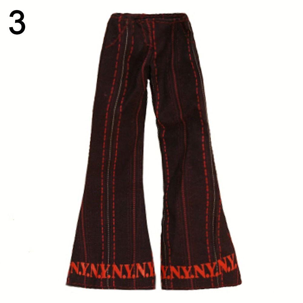 Мода для куклы OB22 Повседневная одежда Цветочные джинсы Одежда Аксессуары Кожаные брюки Кукольные брюки