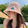 Вязаная панама летняя шляпа женская полая дышащая маленькое персиковое сердечко солнцезащитная шляпа солнцезащитная шляпа тренд