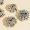 1/6Pcs Button Covers Faux Pearls Shiny Rhinestone Flower Shape Button Clip with Pliers Press Dress Suit Tux Accessories