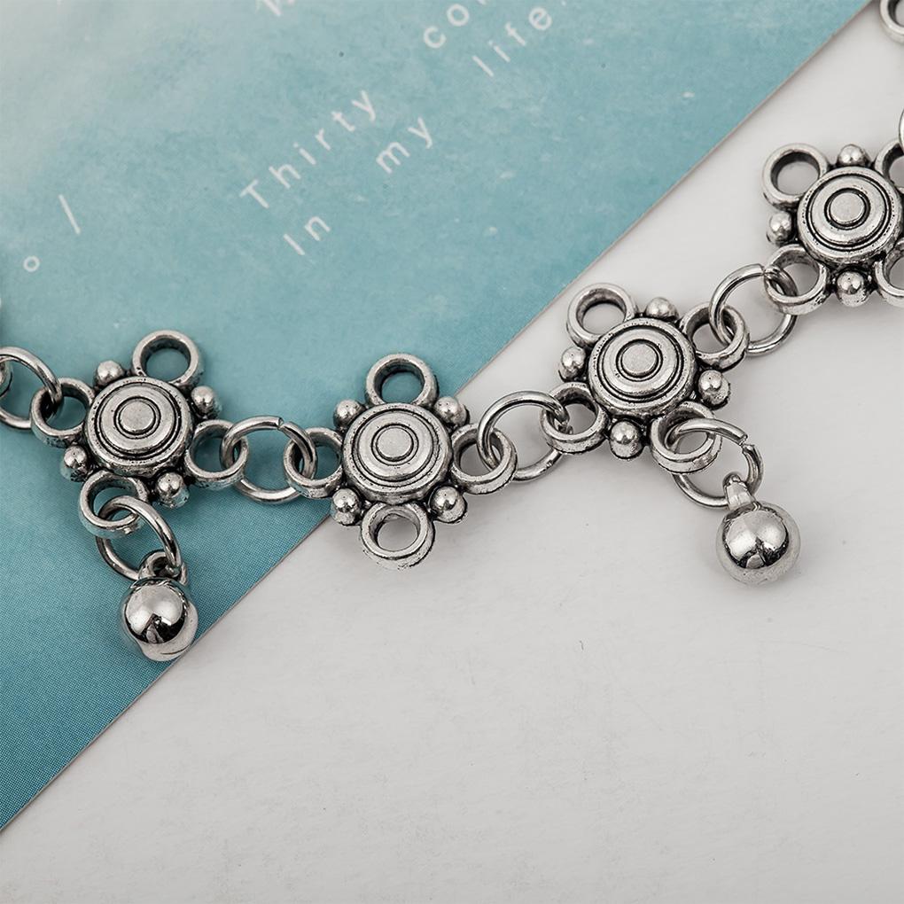 Women Vintage Chain Hollow Foot Anklet Water Drop Tassel Jewelry Decoration Gift