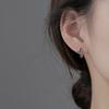 Black Cross Ear Buckle New Trendy Earrings, Niche Hong Kong Style Earrings, Light Luxury, Cool and Handsome