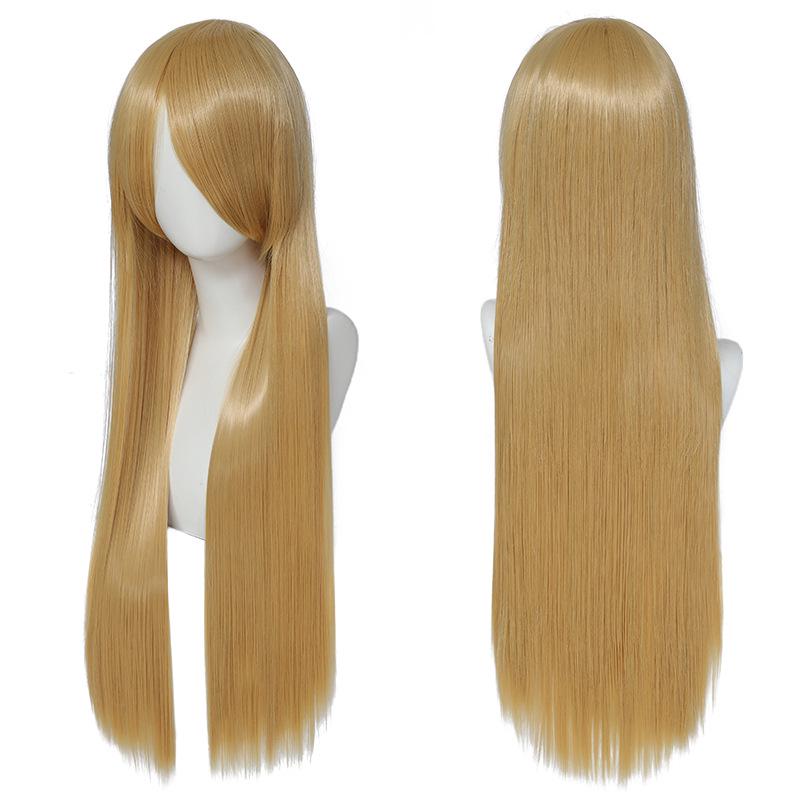 Colorful 80cm Long Straight Cosplay Wig for Anime & Historical Costumes