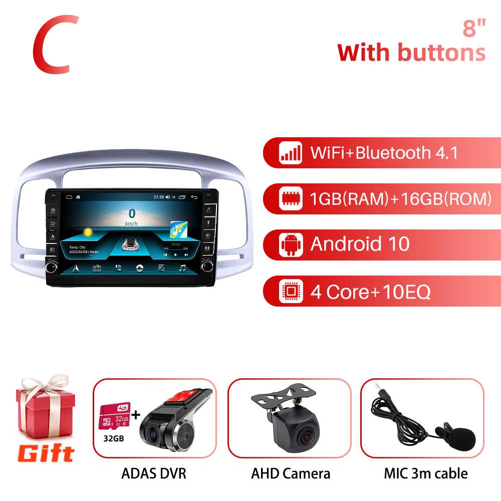 2 Din Автомобильный мультимедийный проигрыватель для Hyundai Accent 2006-2011 Экран Android Радио Стерео GPS Навигация Головное устройство Автомагнитола Carplay