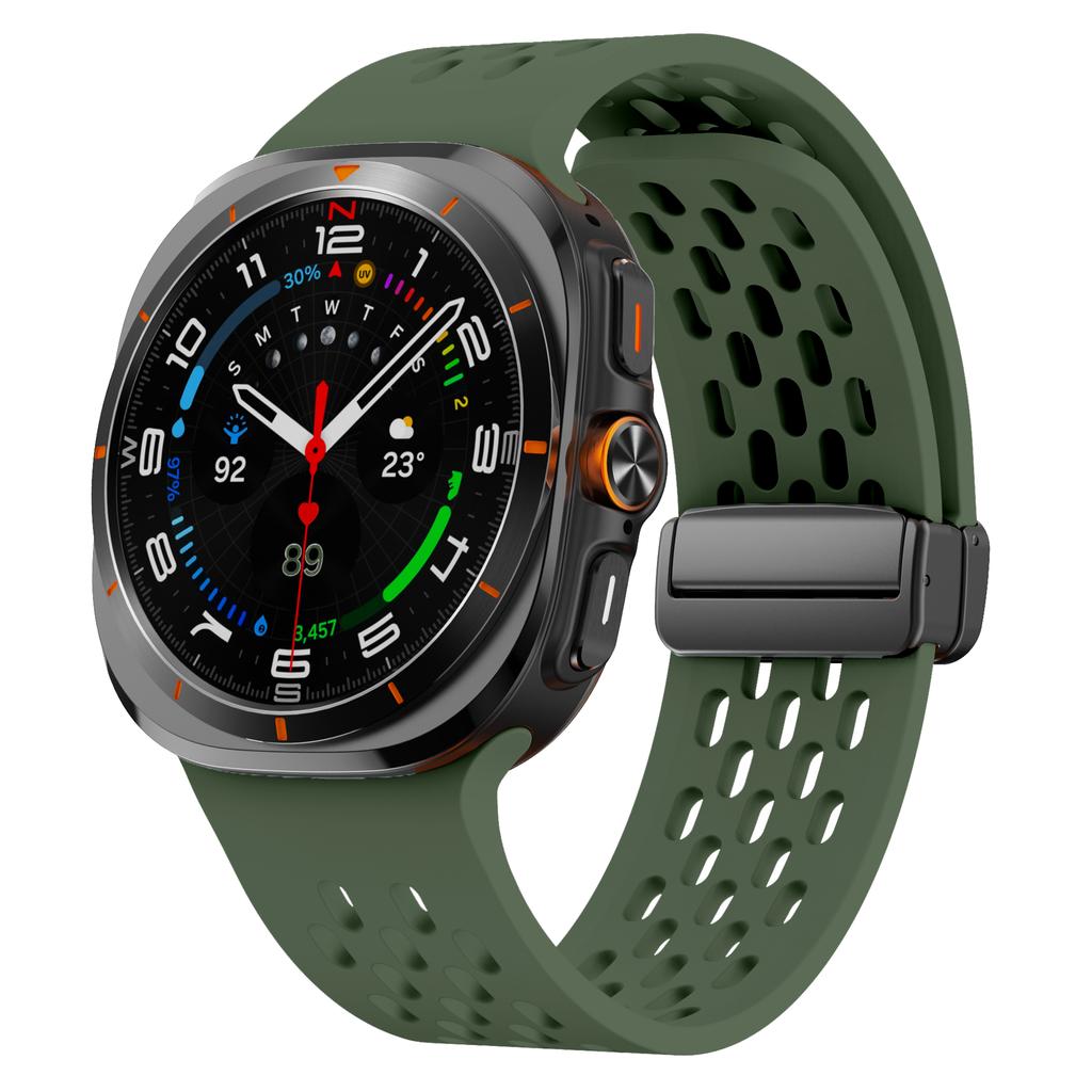 Магнитный ремешок для Samsung Galaxy Watch Ultra 47 мм аксессуары Дышащий силиконовый ремень Браслет galaxy watch 7 ultra ремешок 47 мм