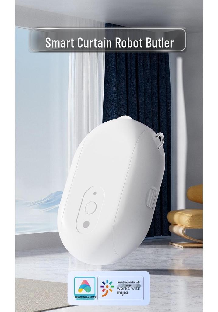 Совместимо с роботом-шторой Mijia App Smart Curtain Robot: Дистанционное управление, Таймер, Голосовое управление Xiao Ai Tongxue.