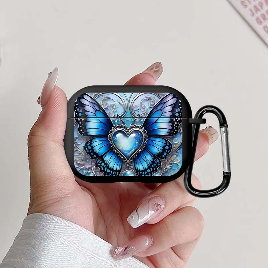 Blue Butterfly Earphone Cases Cover Case For Airpods 4 3 Pro 2 Pro3 Pro2 1