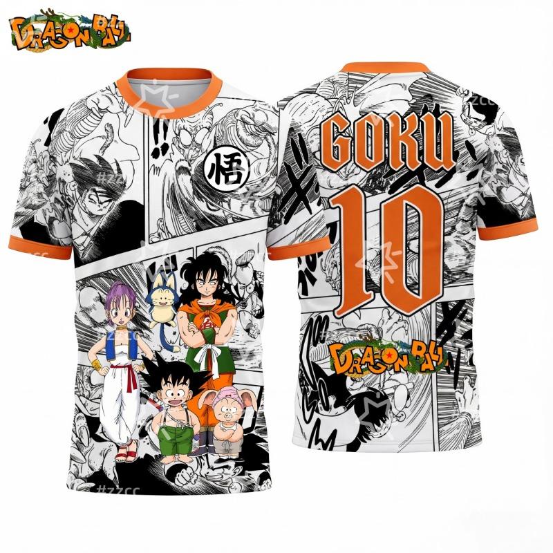 Dragon Ball Z Гоку Японский Стиль 3D Футбольная Майка Для Мужчин Женщин Детей Спортивная Аниме Футболка Повседневная