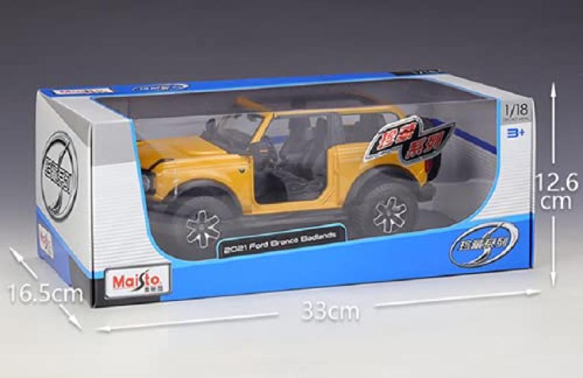 Maisto 2021 Ford Bronco Badlands Maisto 2021 Ford Bronco Badlands Гоночный спортивный автомобиль Литая модель автомобиля Литая модель Мини-автомобиль 1/18 1/18