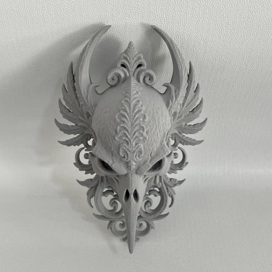 Готический череп ворона Настенная скульптура черепа вороны Поддельный животный подвесной настенный декор Жуткая голова Настенное искусство