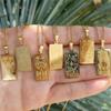 Stainless Steel Plated Astrology Zodiac Sign Tarot Card Pendant 12 Zodiac Sign Necklace