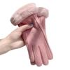 Warm Gloves for Women Winter Fleece-lined Thick Suede Autumn and Winter Cold-Proof Touch Screen New Cycling Ski Riding Gloves