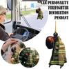 Автомобильный подвесной декор, пальто пожарного, шляпа, имитация модели, декор, кулон, подарок
