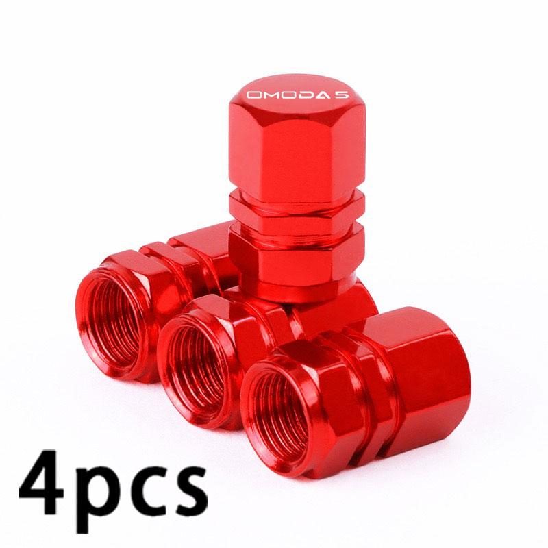 4PCS Colorful Car Accessories Car Tire Valve Cap For CHERY OMODA S C5 Crossover Omoda 5 FX JHJS1