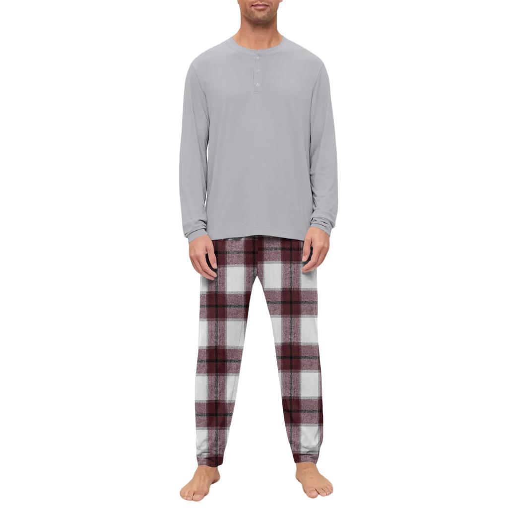 Men's Pajama Set, Long Sleeve And Long Pants, Two-piece Set
