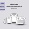 Прозрачный жесткий чехол для AirPods Pro 2, совместимый с AirPods 3 и 4, мягкая защитная крышка