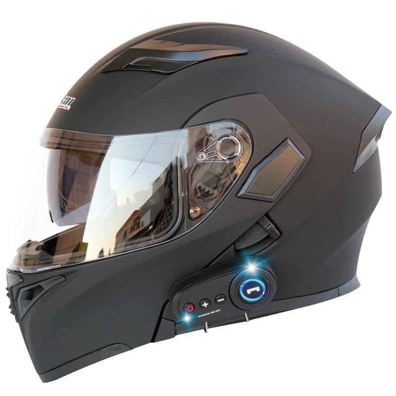 Bluetooth Motorcycle Helmets Full Face Helmet Flip Up Double Lens Anti-Fog Design Moto Helmet For Motorcyclist