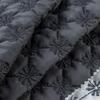 100X150СМ Ткань с вышивкой снежинок Зимний теплый стеганый хлопковый набивной материал Для косметички Шляпы Костюма