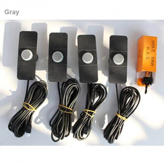 GreenYi Car Parktronics Assistance 4PCS 16mm Adjustable Flat Sensors Reverse Backup Radar Sensor Detector Sound Buzzer Alarm