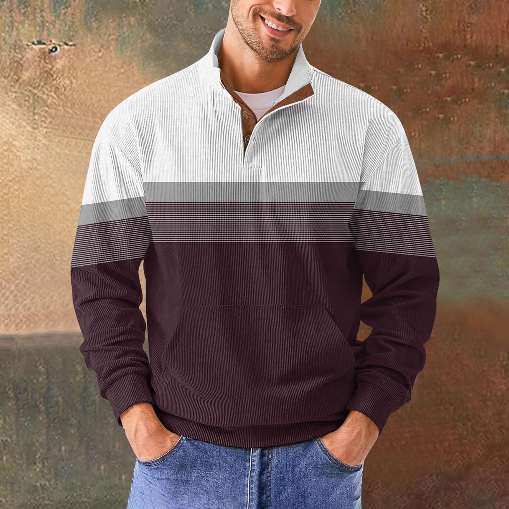 Мужская повседневная толстовка в стиле ретро с градиентным принтом