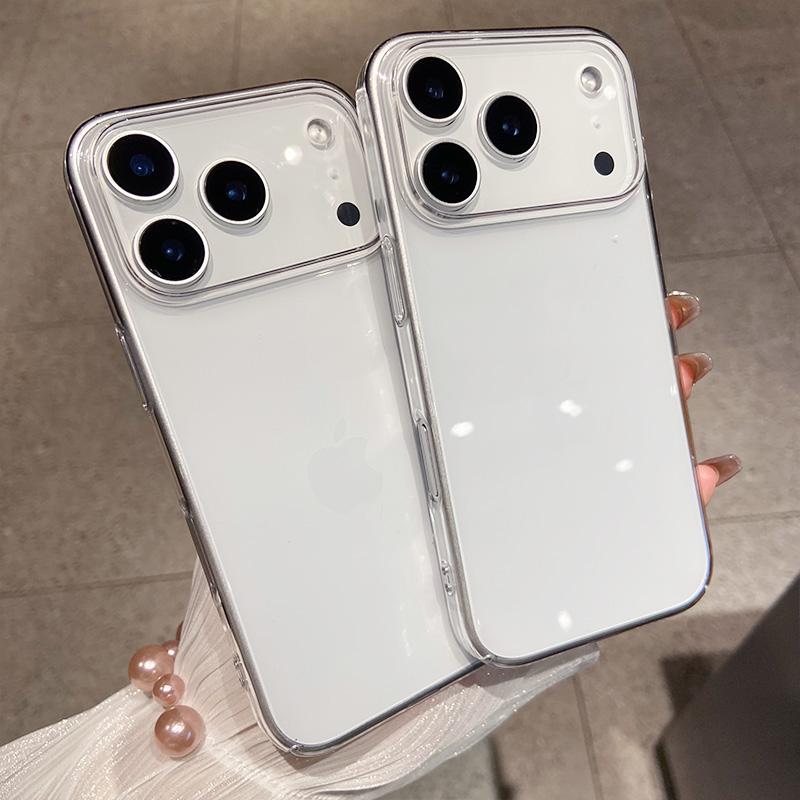 Роскошный ультратонкий прозрачный противоударный чехол для iPhone 17 Air 16 15 14 13 12 Pro Max 17Pro Прозрачный жесткий акриловый чехол-оболочка