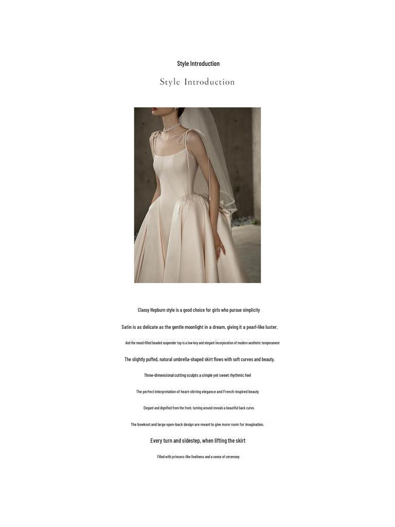 2025 Vintage Satin Halterneck Wedding Dress - Simple, Elegant Evening & Photography Style