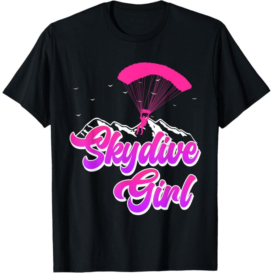 Девушка-парашютист Парашютный спорт Девушки Экстремальный спорт Парашют Футболка(1)