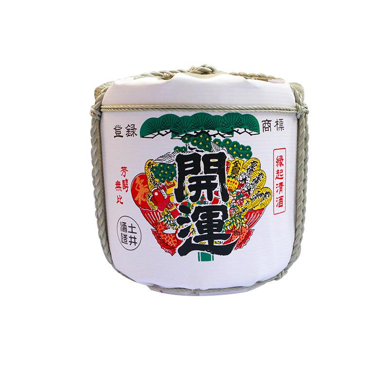 Japanese Sake Barrel Decor, Nihonsakari Hakutsuru Pattern Restaurant Display