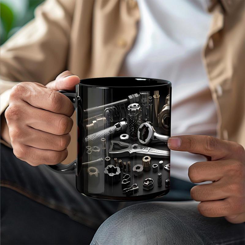 Creative Coffee Mug For Mechanics Mechanic Toolbox Set Mug Toolbox Coffee Cup Black Ceramic Mug For Coffee Ceramic Mug