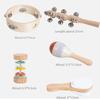 Shaking Soundboard Wooden Bell Sand Hammer Bell Drum Children Percussion Toy