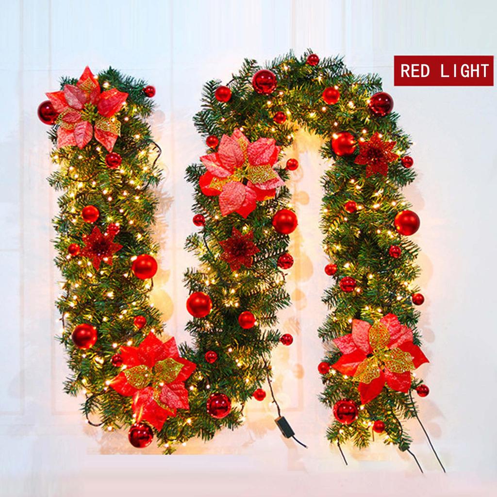 2,7 м рождественская зашифрованная дверь из ротанга, подвесная гирлянда, украшение, украшение для рождественской елки (с подсветкой)