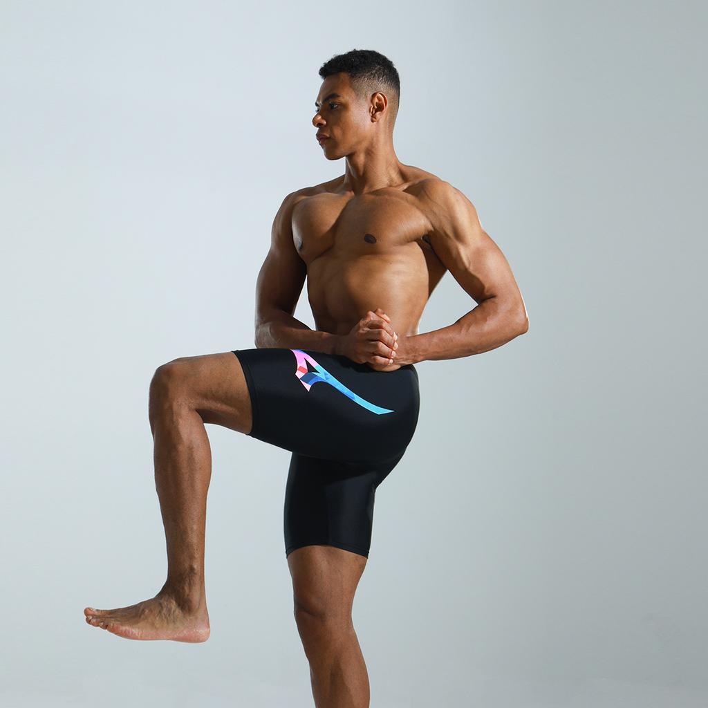 Mizuno Профессиональные мужские шорты для плавания с квадратным кроем, быстросохнущие эластичные купальники, мужские купальники, черные N2CB1106