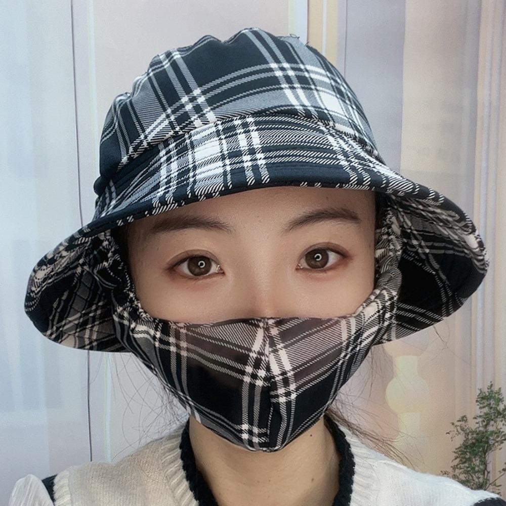 With Mask Agricultural Work Hat Bucket Hat Dust Mask Hat Fisherman Hat Protect Neck Anti-uv Four Seasons Sunscreen Hat