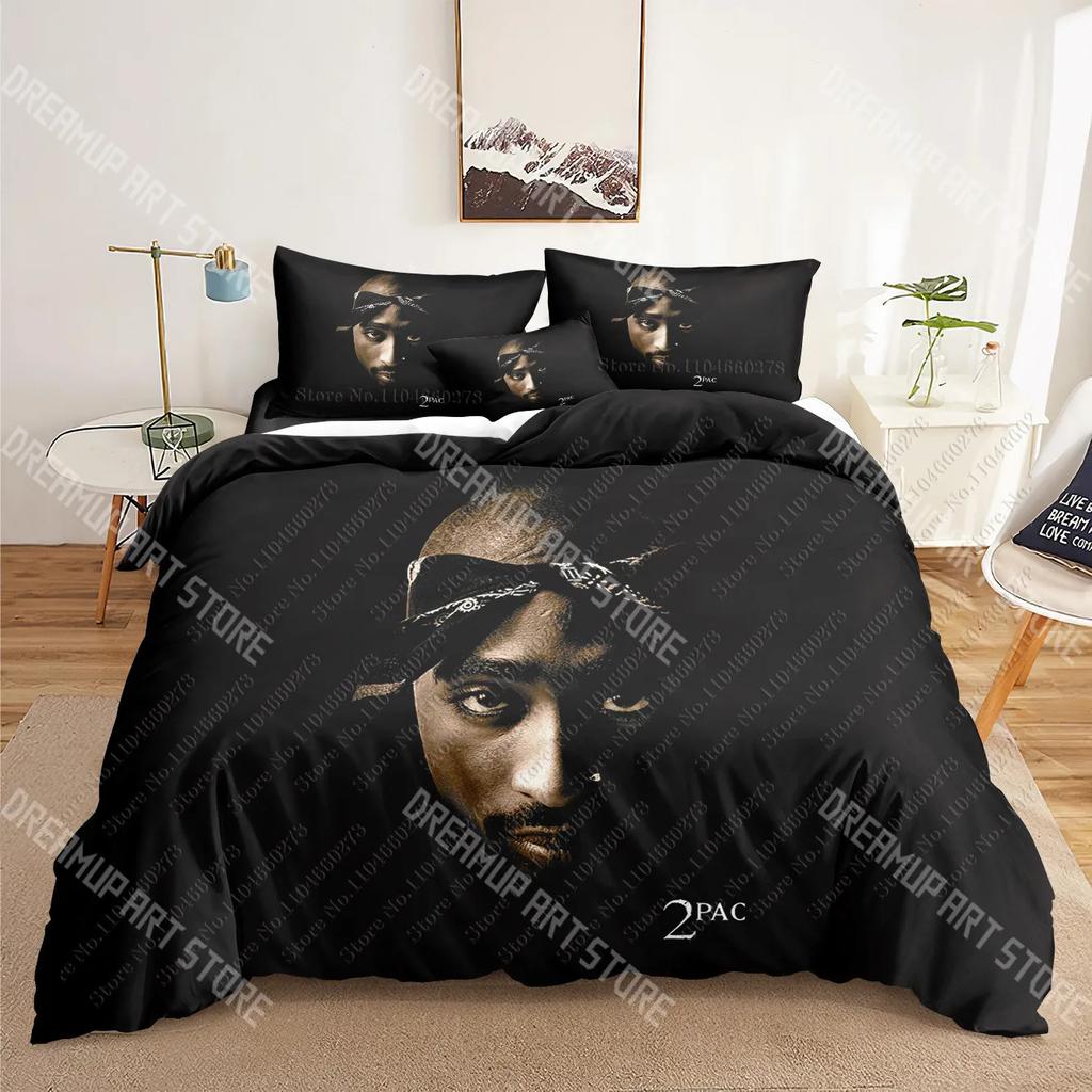 2Pac Тупак Рэпер Хип-Хоп 3D Комплекты Постельного Белья Печать Пододеяльника Взрослые/ Дети Покрывало Подарок на День Рождения Дропшиппинг
