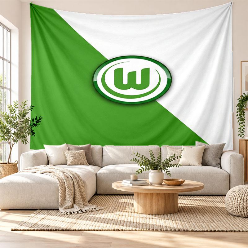 VfL Wolfsburg FC Wall Tapestry, Soft Fabric Wall Hanging, Decorative Backdrop For Bedroom Home Wall Art