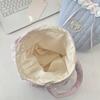 Korean Style Bucket Bag Sweet Fresh Lace Lunch Bag Portable Bowknot Handbag  Student