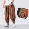 Men Casual Trousers Linen Overweight Sweatpants Loose Harem Pants Spring Summer Chinese