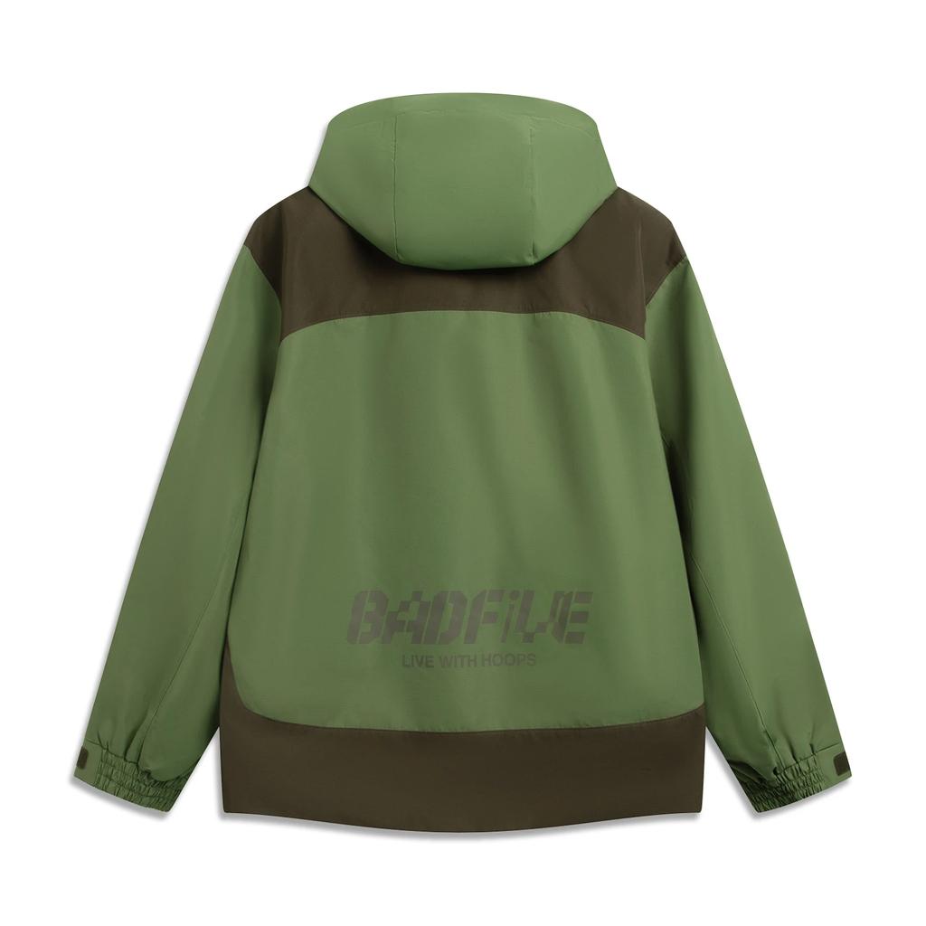 Li Ning Баскетбольная Серия Спортивная Толстовка с Капюшоном на Молнии Теплая Ветровка Мужская Верхняя Одежда AWBV105-2