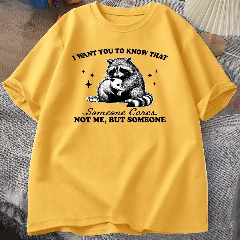 Humorous Raccoon Tshirt Harajuku Animal Lovers Casual Wear T Shirt Unisex Women Breathable Tops Fashion Tshirt Tee Unisex Clothing