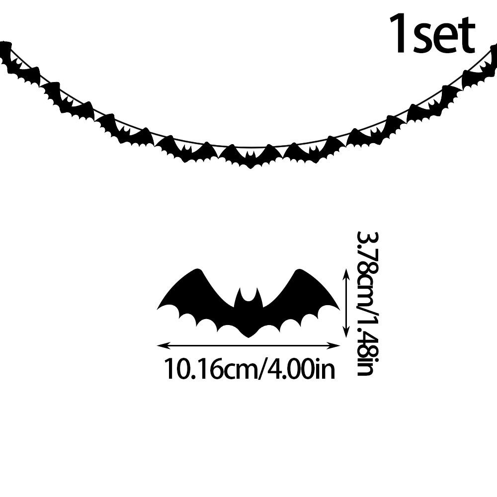 Halloween Ghost paper Garland Scary Halloween Decoration bat Spider Skull banner for Halloween Party Haunted House home Decor