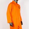 Halloween Prisoner Cosplay Jumpsuit with Manacle Halloween Unisex Children Adult Role Play Outfit Long Sleeves Lapel Zipper Festivals Parties Costume