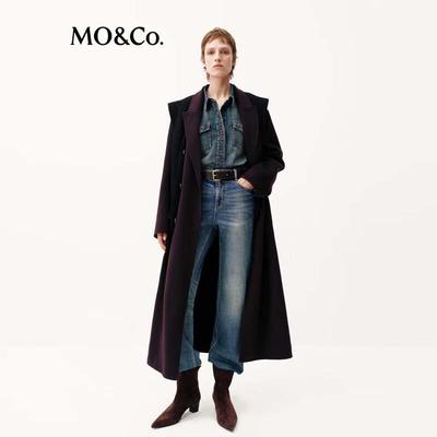 МО&Ко. Женское пальто из смесовой шерсти с вязаной шалью