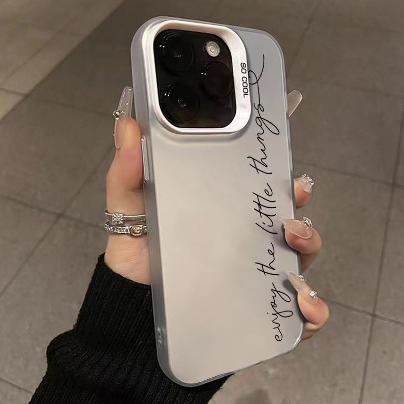 Phone Case For iPhone 16 15 14 Pro Max 13 12 Mini 11 Pro Max 7 8 Plus X XS SE2 English Sentence Graphic Printed Shockproof Cover